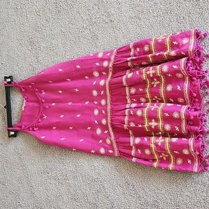 Calypso Pink linen dress XS